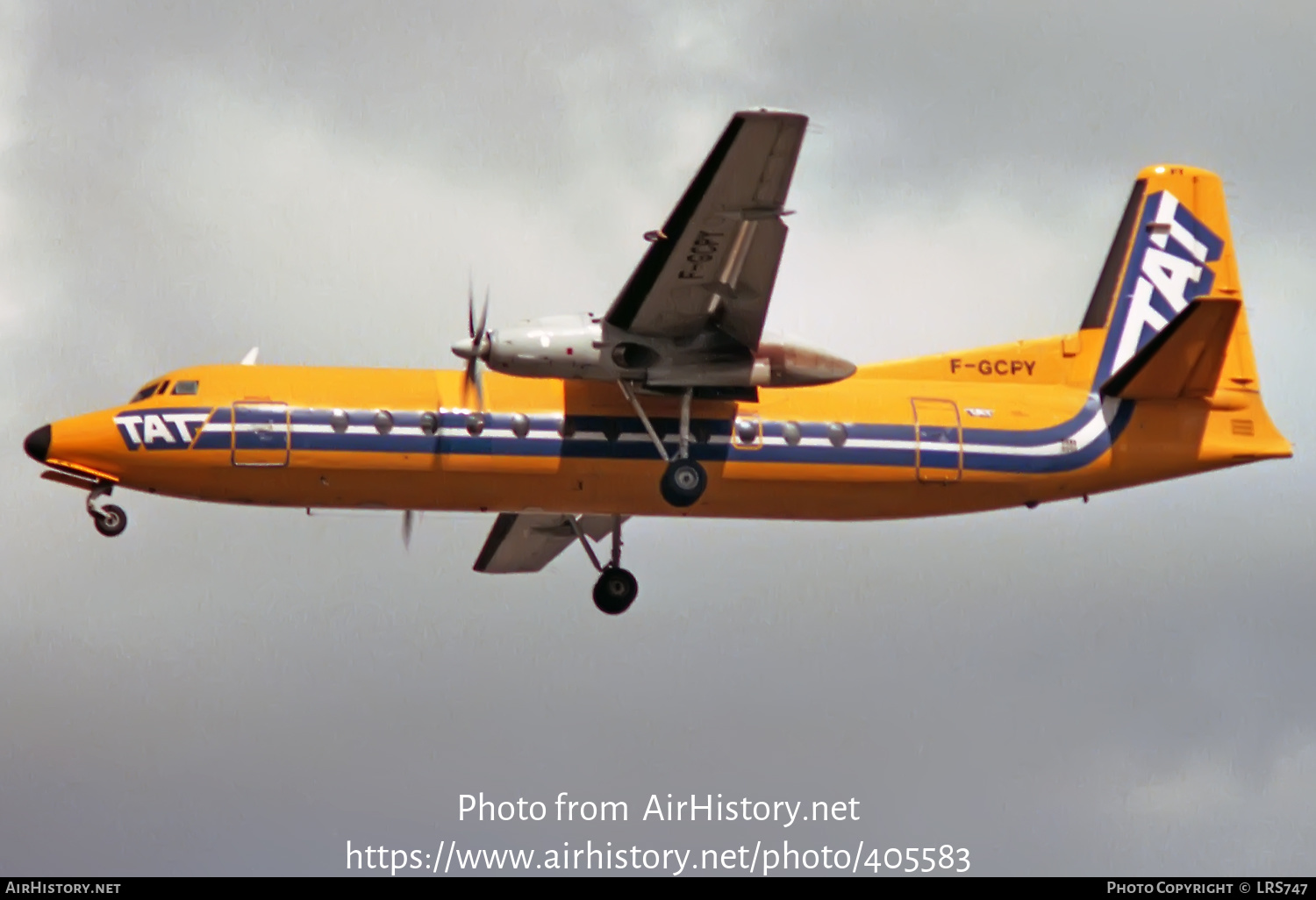 Aircraft Photo of F-GCPY | Fairchild Hiller FH-227B | TAT - Transport Aérien Transrégional | AirHistory.net #405583