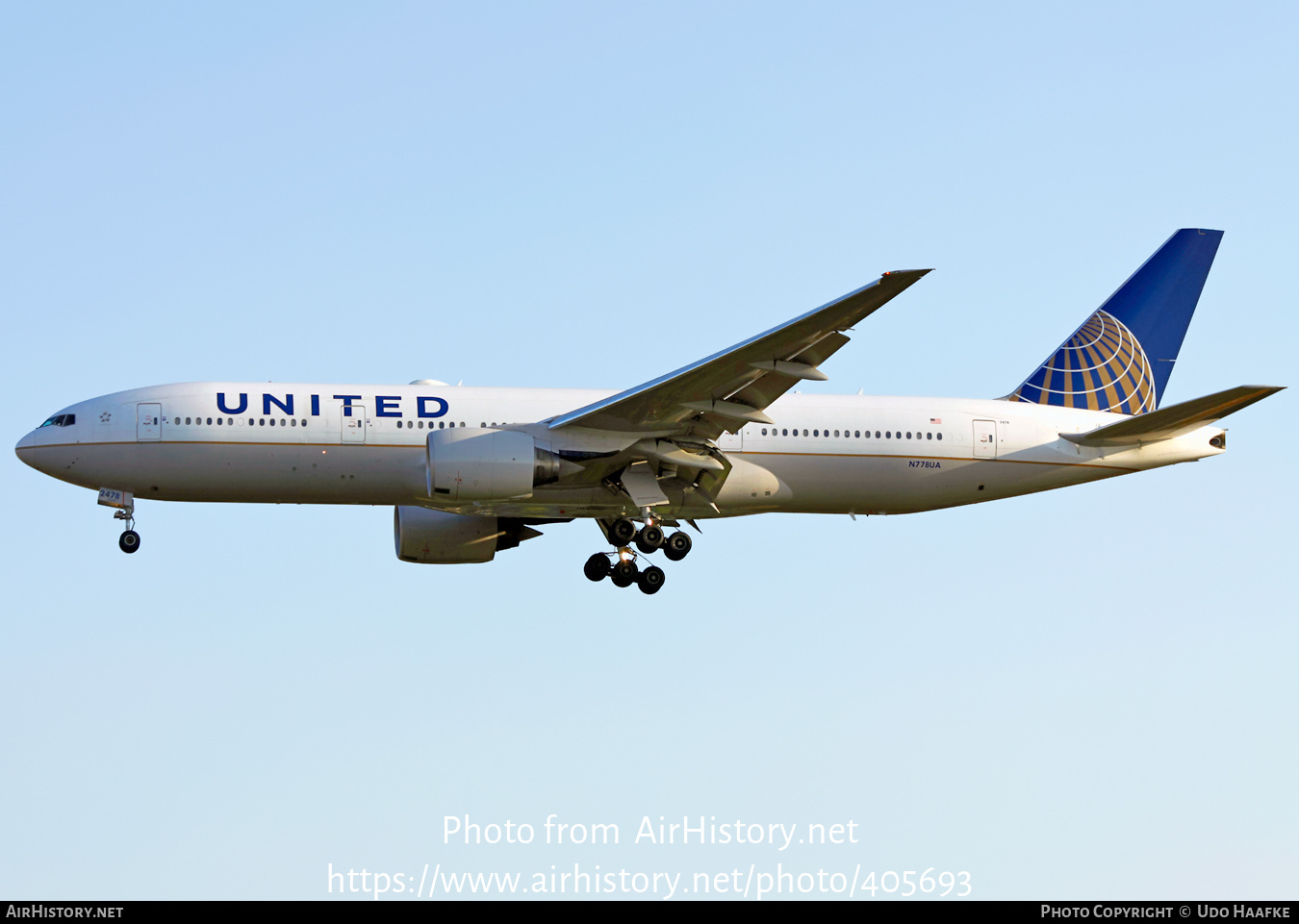 Aircraft Photo of N778UA | Boeing 777-222 | United Airlines | AirHistory.net #405693