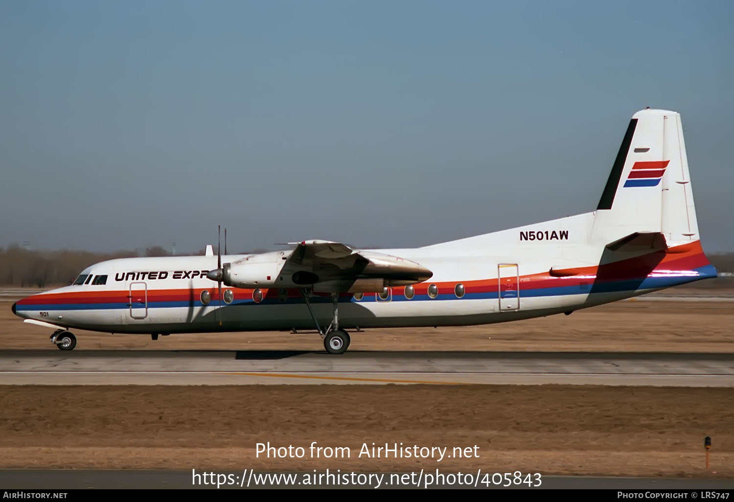 Aircraft Photo of N501AW | Fokker F27-500 Friendship | United Express | AirHistory.net #405843