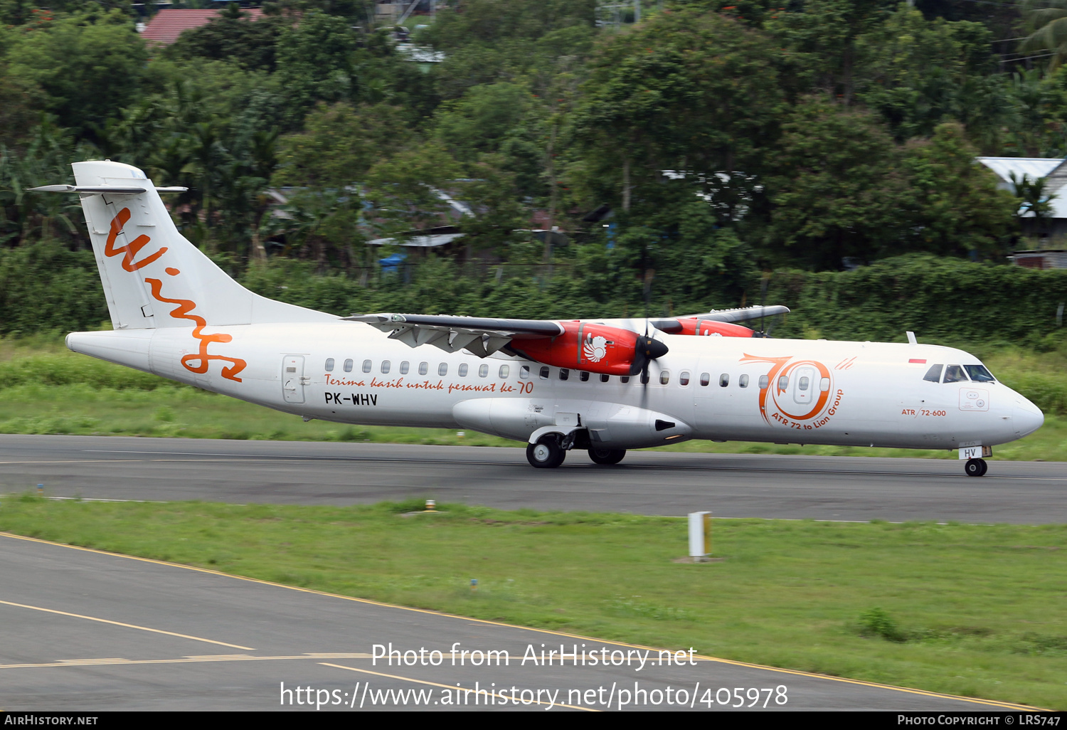 Aircraft Photo of PK-WHV | ATR ATR-72-600 (ATR-72-212A) | Wings Air | AirHistory.net #405978