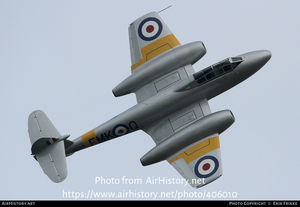 Aircraft Photo of G-BWMF / WA591 | Gloster Meteor T7 | UK - Air Force | AirHistory.net #406010