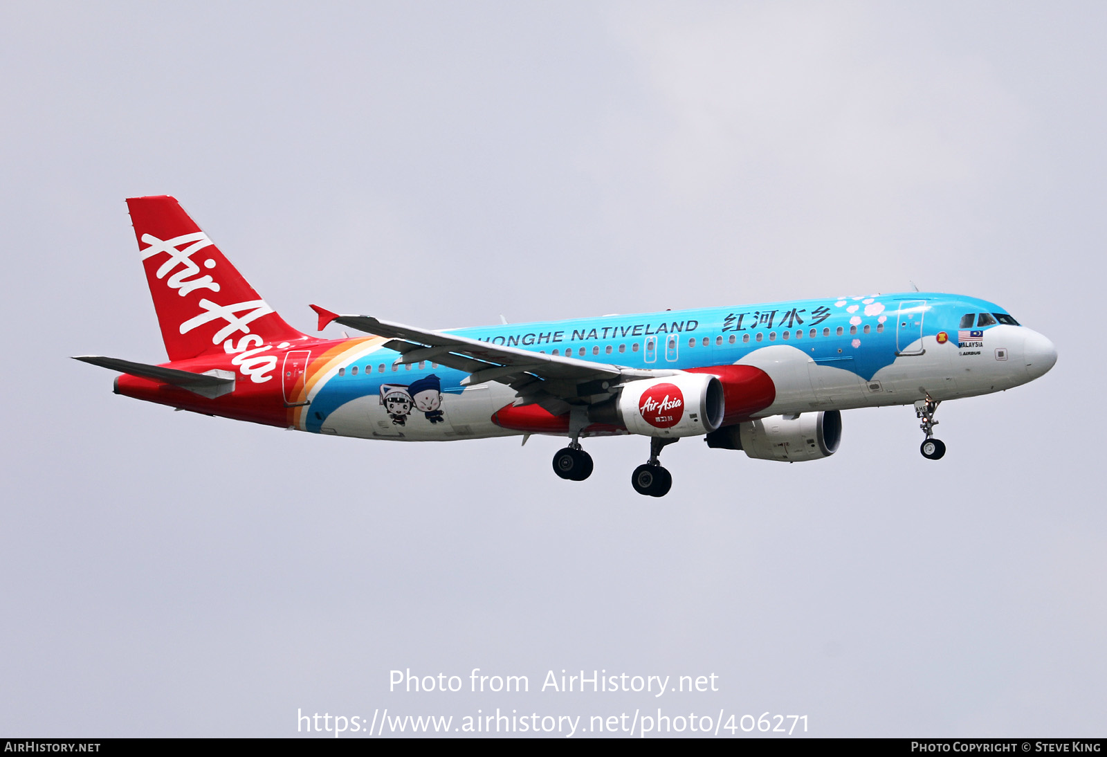 Aircraft Photo of 9M-AHE | Airbus A320-216 | AirAsia | AirHistory.net #406271