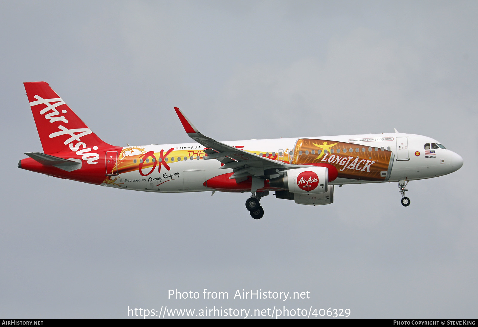 Aircraft Photo of 9M-AJA | Airbus A320-216 | AirAsia | AirHistory.net #406329