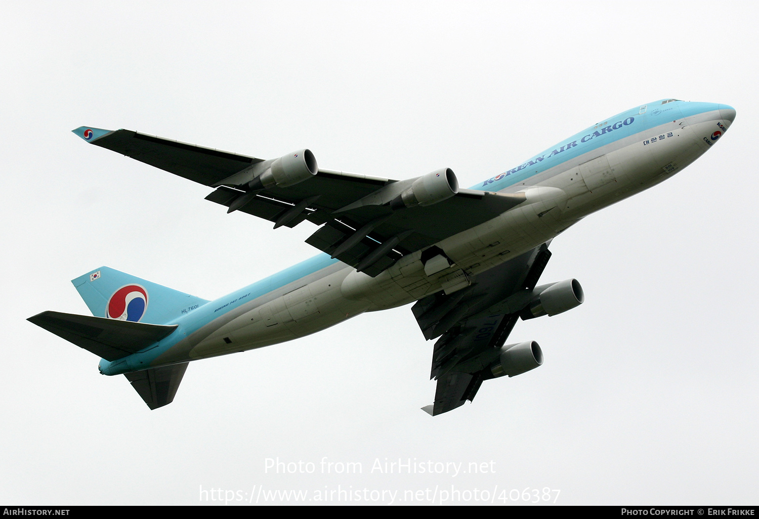 Aircraft Photo of HL7601 | Boeing 747-4B5F/ER/SCD | Korean Air Cargo | AirHistory.net #406387