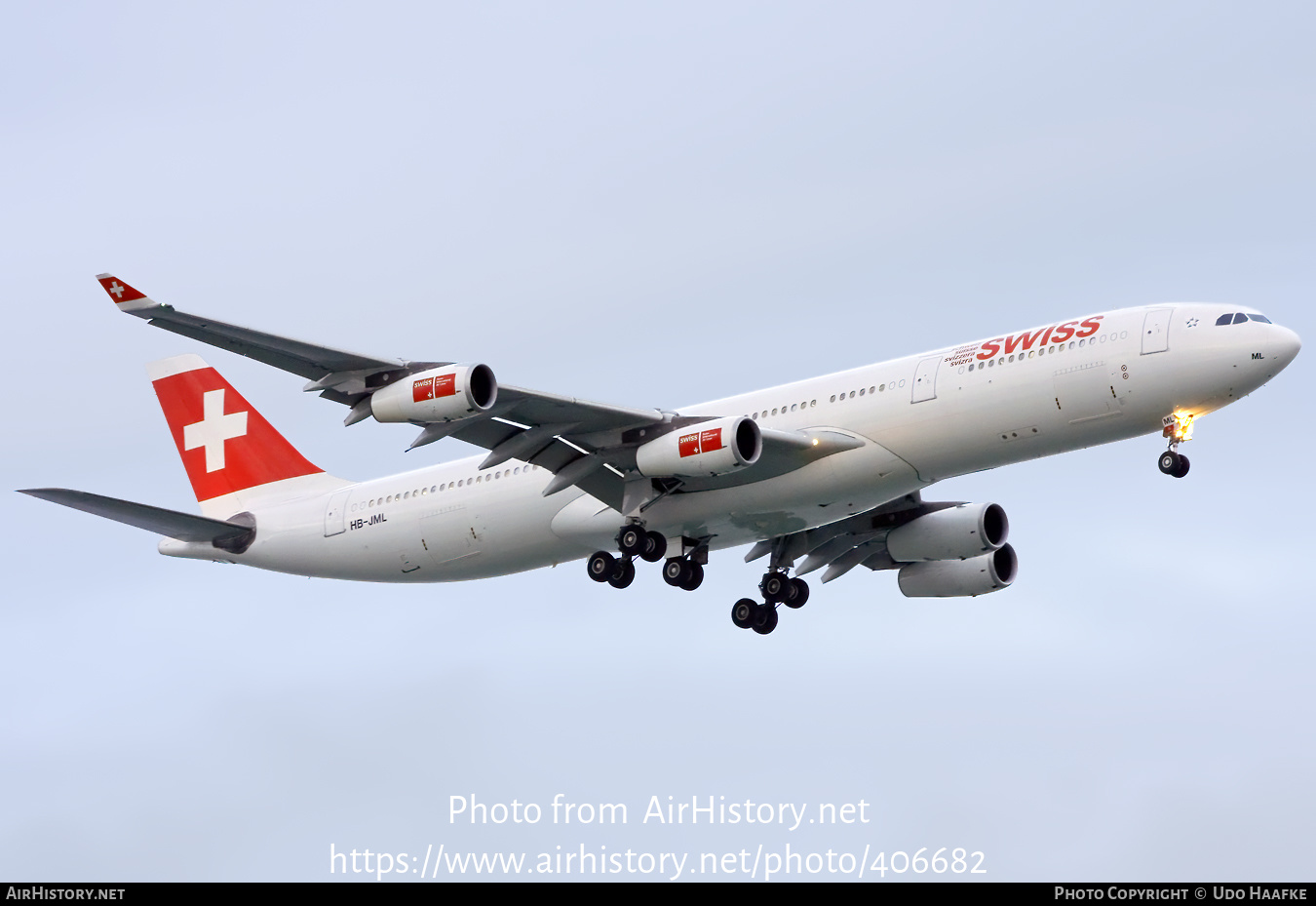 Aircraft Photo of HB-JML | Airbus A340-313X | Swiss International Air Lines | AirHistory.net #406682