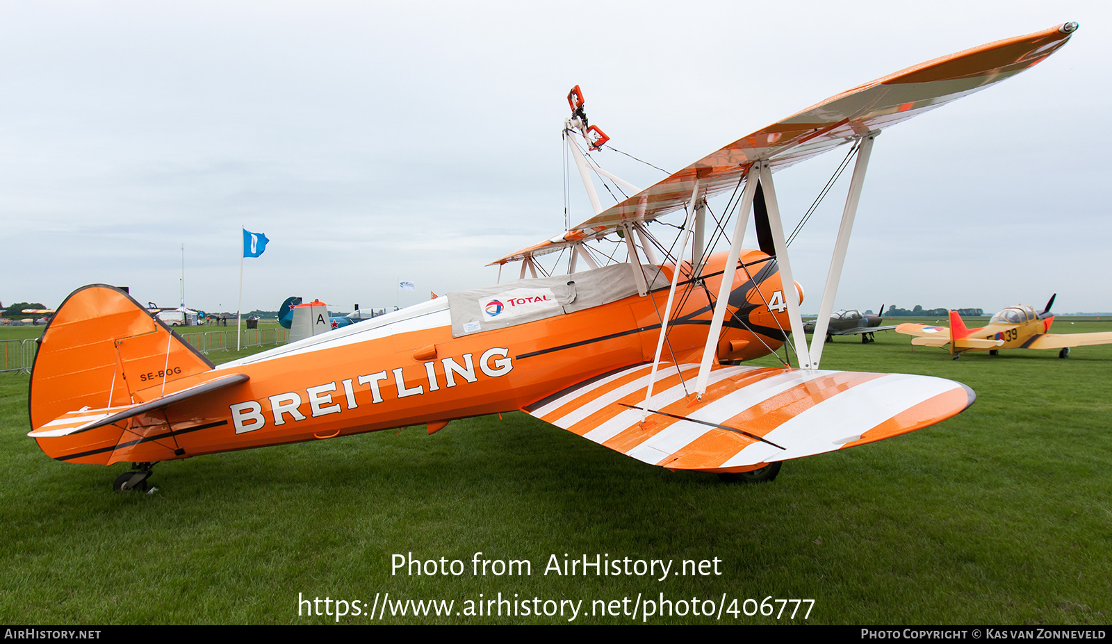 Aircraft Photo of SE-BOG | Boeing N2S-3 Kaydet (B75N1) | Breitling | AirHistory.net #406777