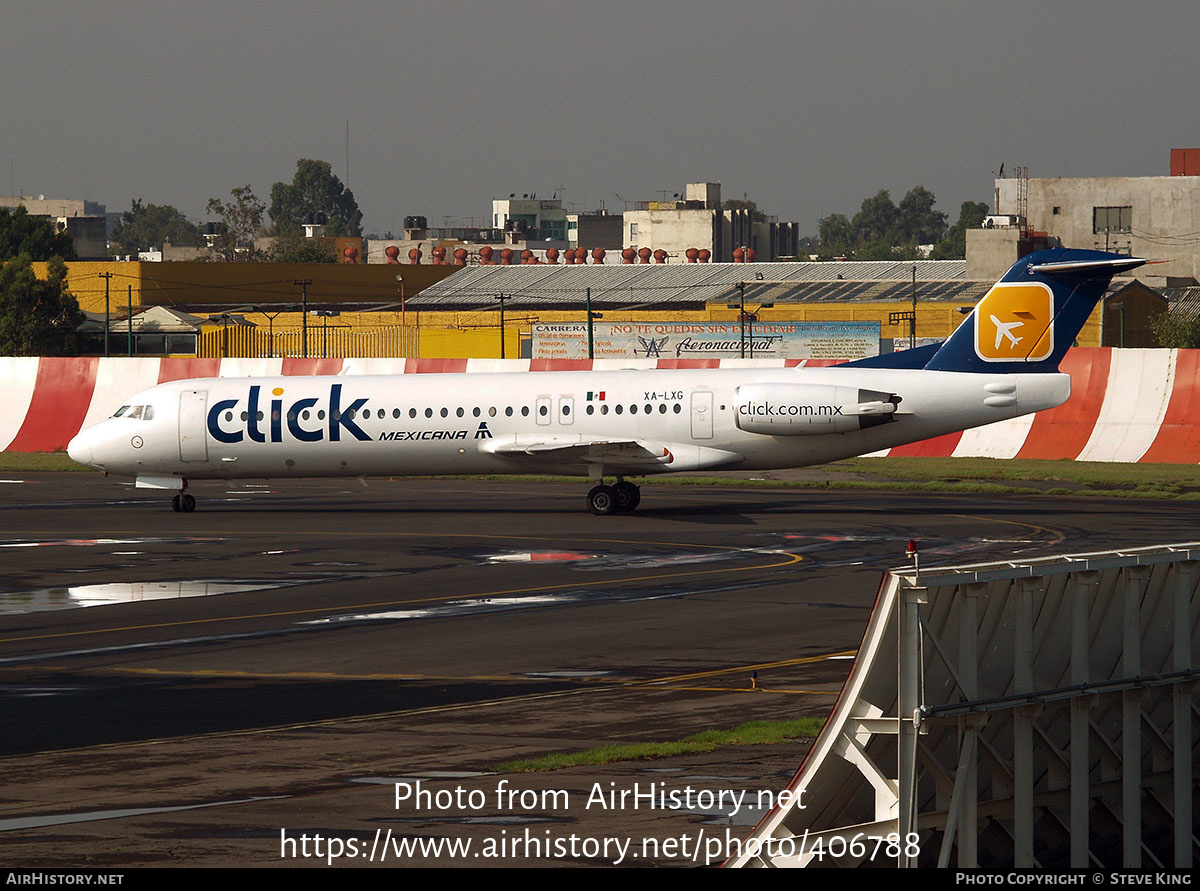 Aircraft Photo of XA-LXG | Fokker 100 (F28-0100) | Click Mexicana | AirHistory.net #406788