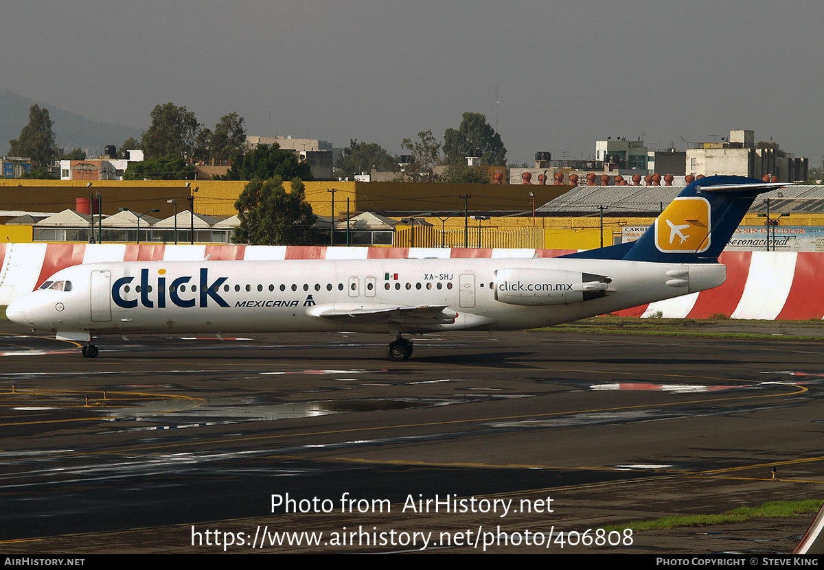 Aircraft Photo of XA-SHJ | Fokker 100 (F28-0100) | Click Mexicana | AirHistory.net #406808