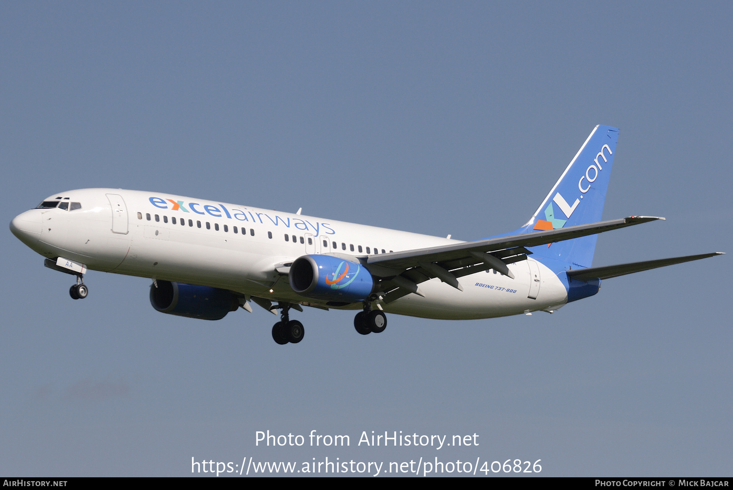 Aircraft Photo of G-XLAA | Boeing 737-8Q8 | Excel Airways | AirHistory.net #406826