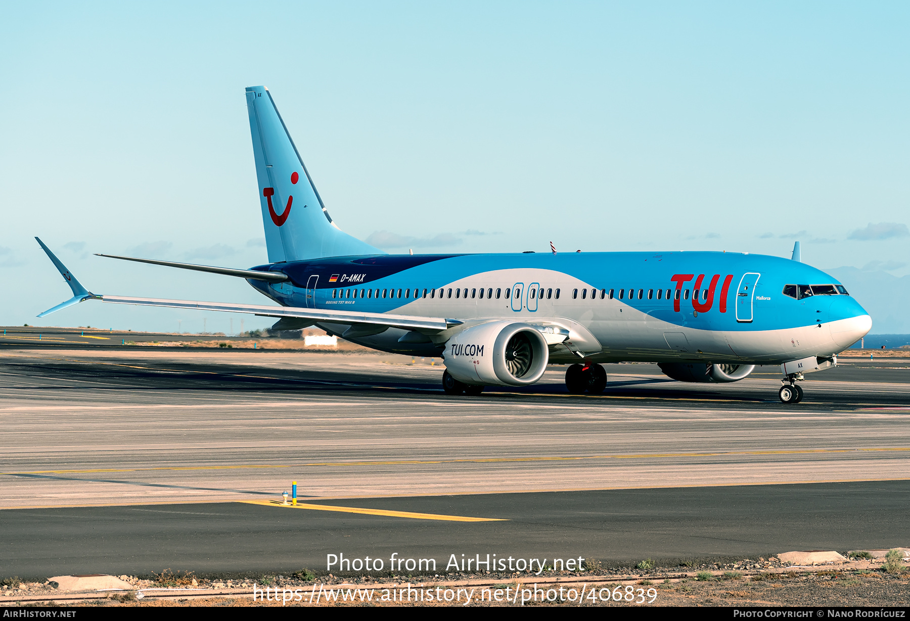 Aircraft Photo of D-AMAX | Boeing 737-8 Max 8 | TUI | AirHistory.net #406839