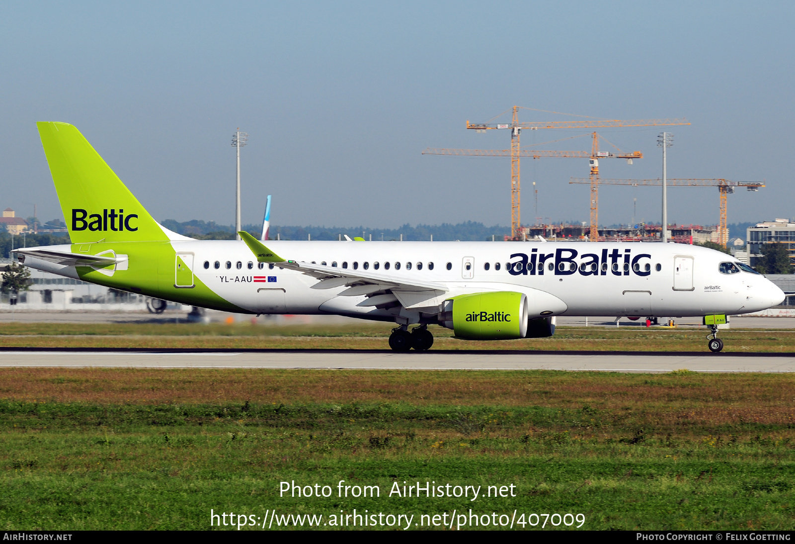 Aircraft Photo of YL-AAU | Airbus A220-371 (BD-500-1A11) | AirBaltic | AirHistory.net #407009