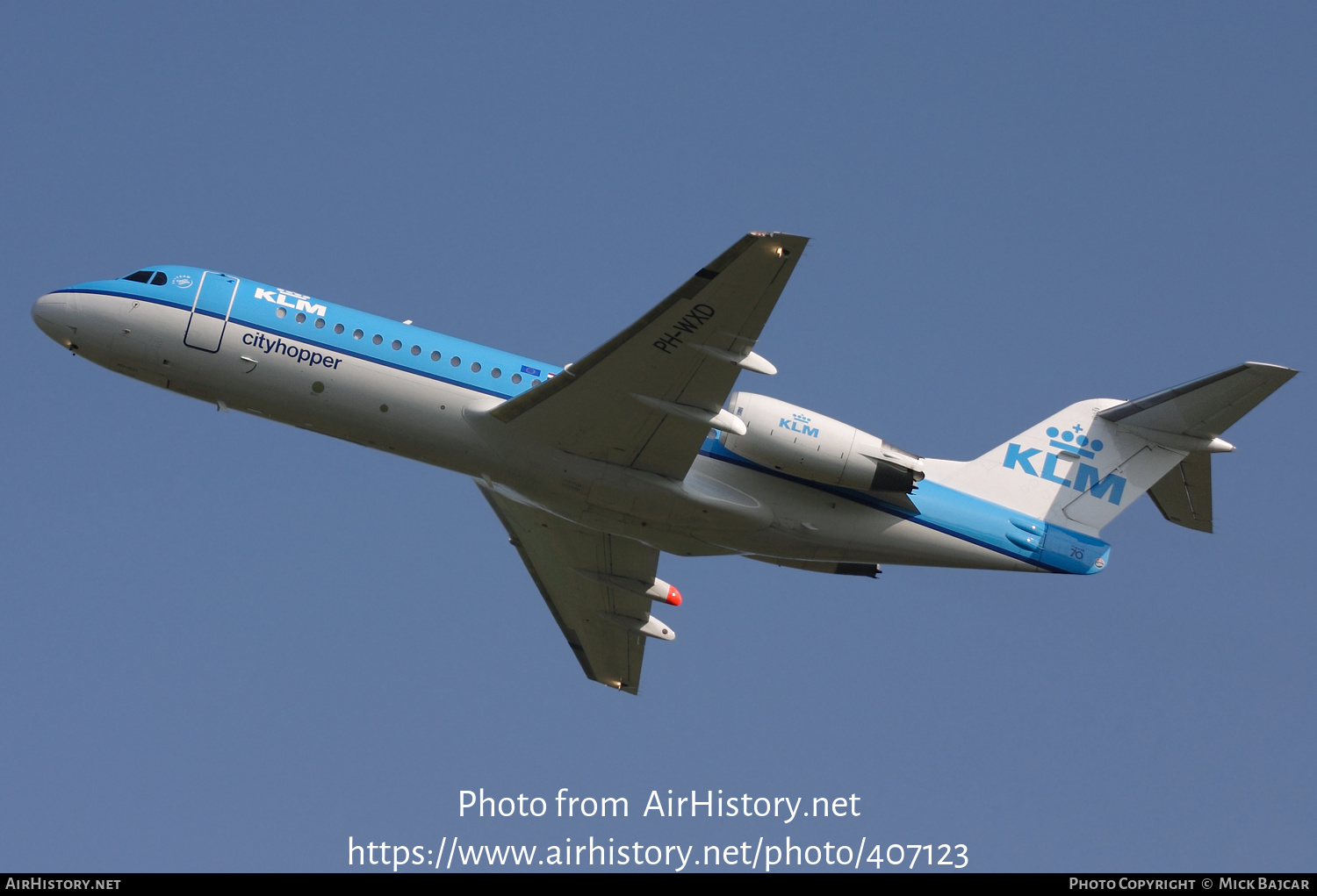 Aircraft Photo of PH-WXD | Fokker 70 (F28-0070) | KLM Cityhopper | AirHistory.net #407123