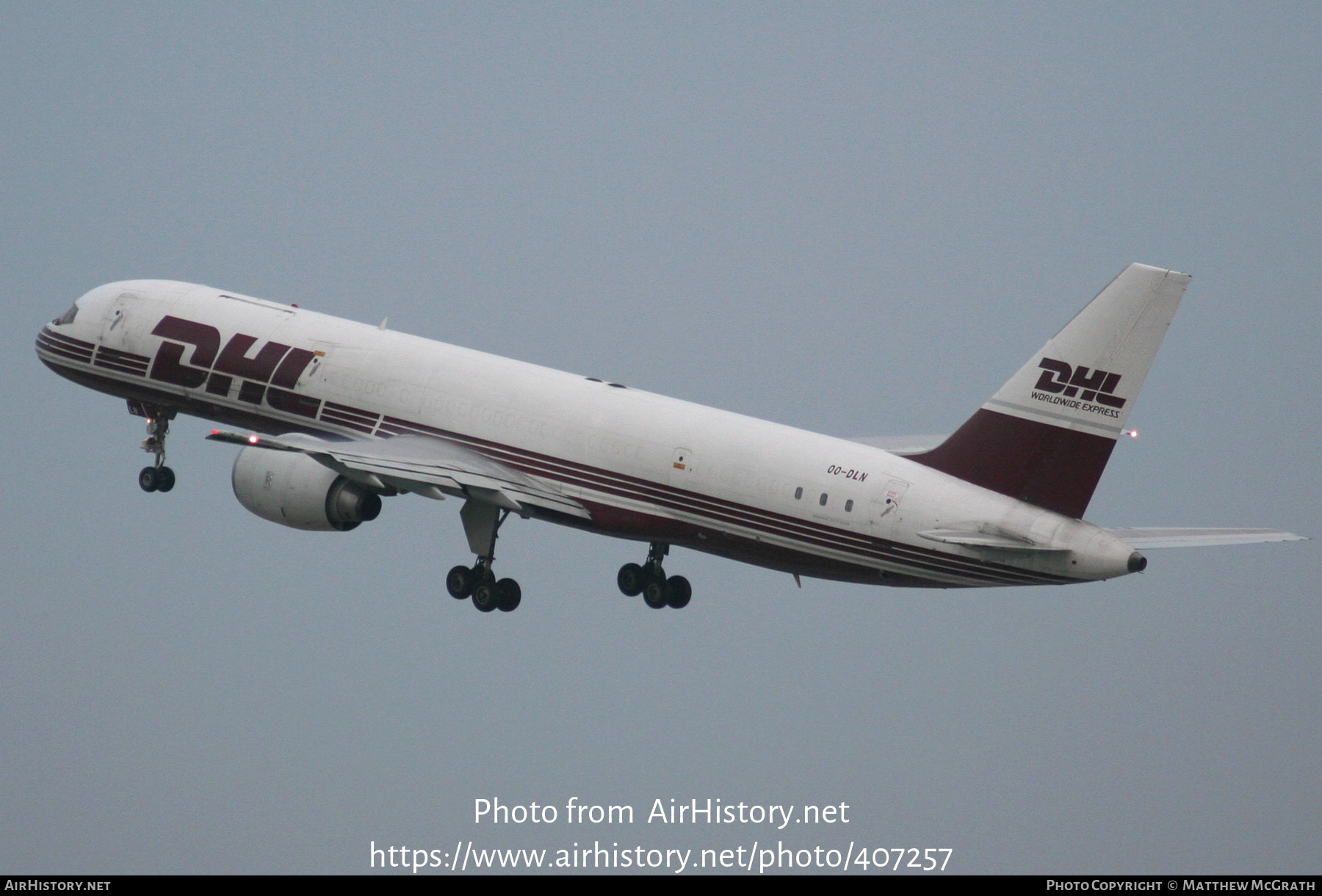 Aircraft Photo of OO-DLN | Boeing 757-236/SF | DHL Worldwide Express | AirHistory.net #407257