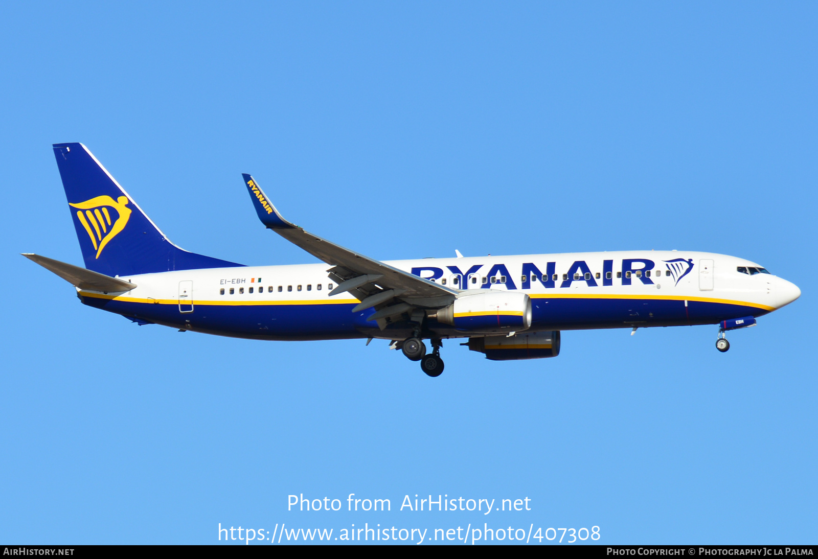 Aircraft Photo of EI-EBH | Boeing 737-8AS | Ryanair | AirHistory.net #407308