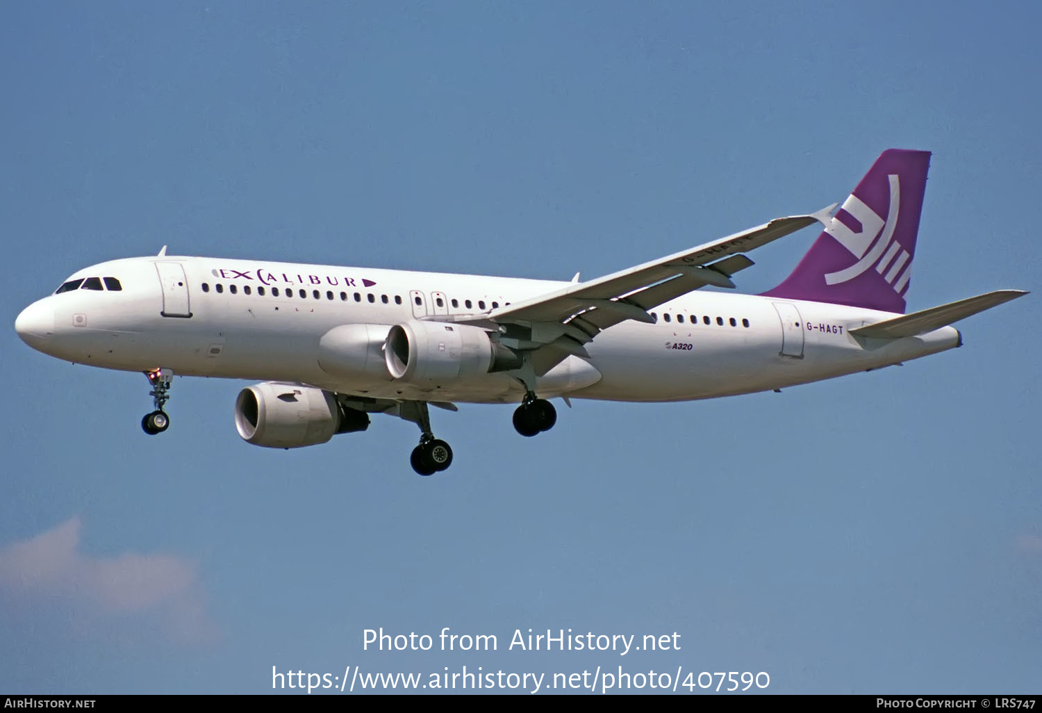 Aircraft Photo of G-HAGT | Airbus A320-212 | Excalibur | AirHistory.net #407590