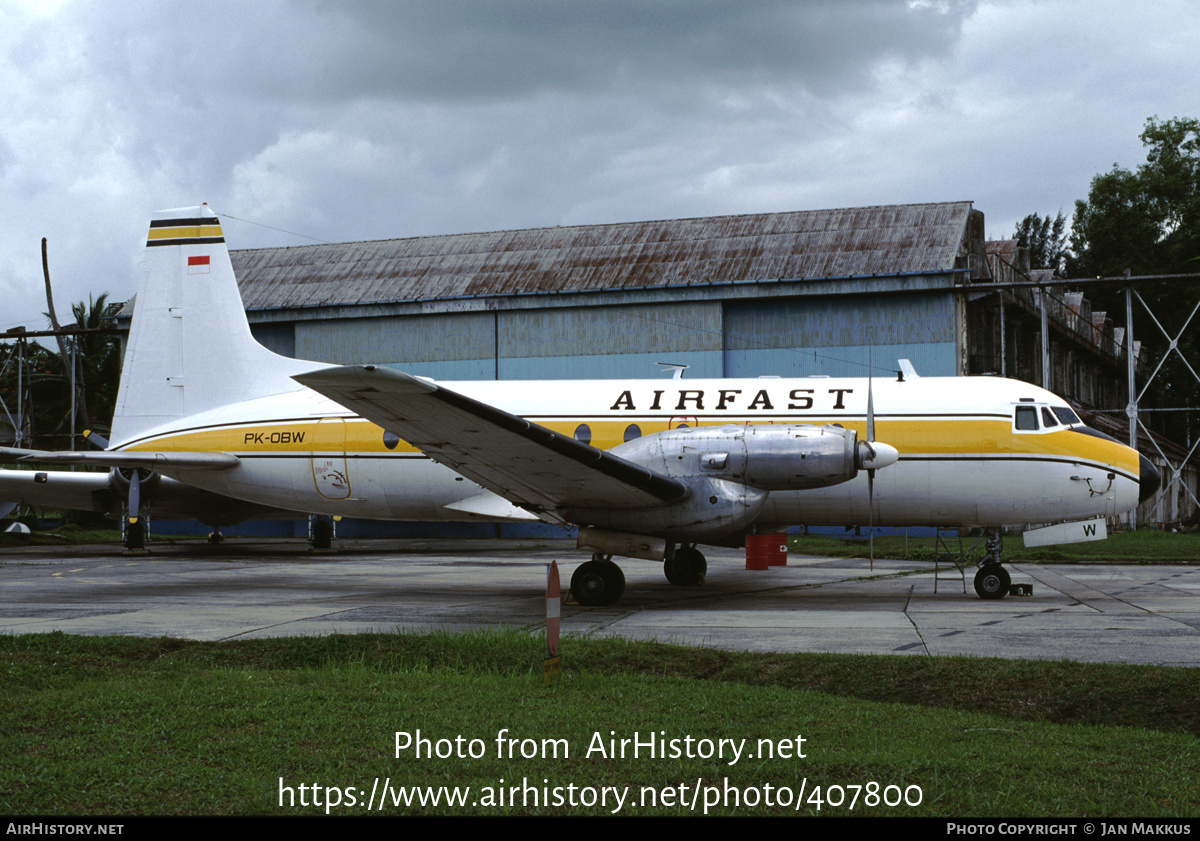 Aircraft Photo of PK-OBW | Hawker Siddeley HS-748 Srs2/207 | Airfast | AirHistory.net #407800