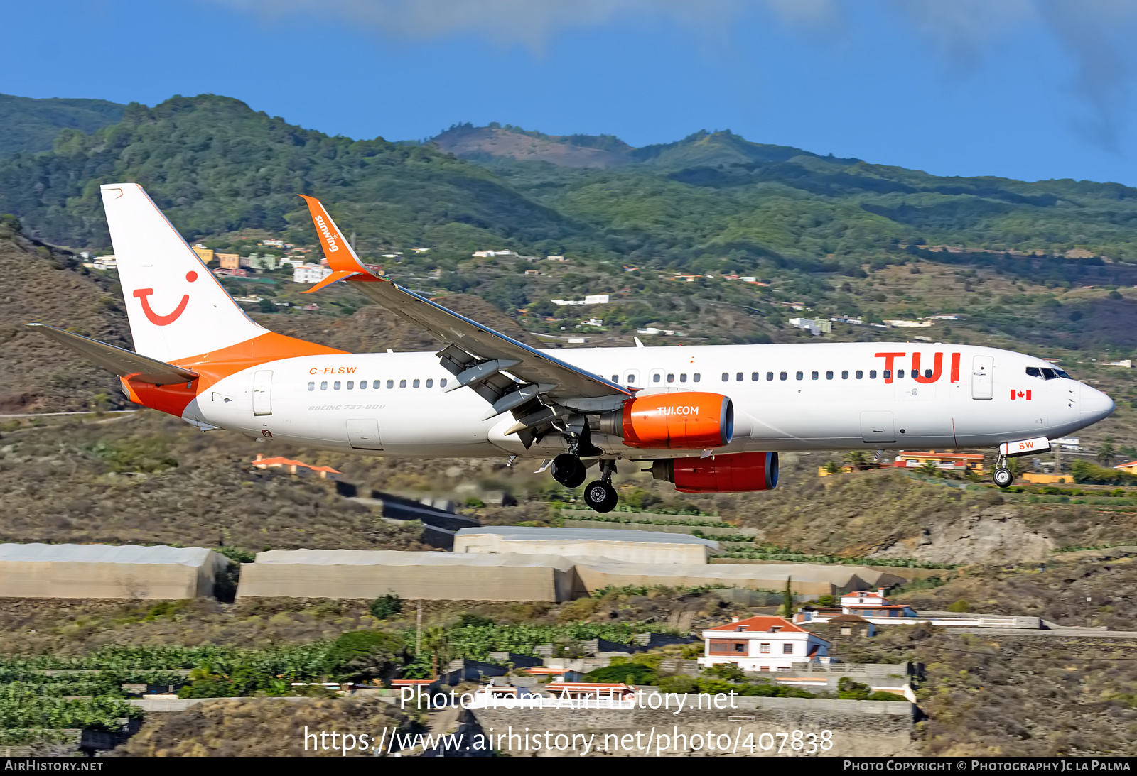 Aircraft Photo of C-FLSW | Boeing 737-8HX | TUI | AirHistory.net #407838