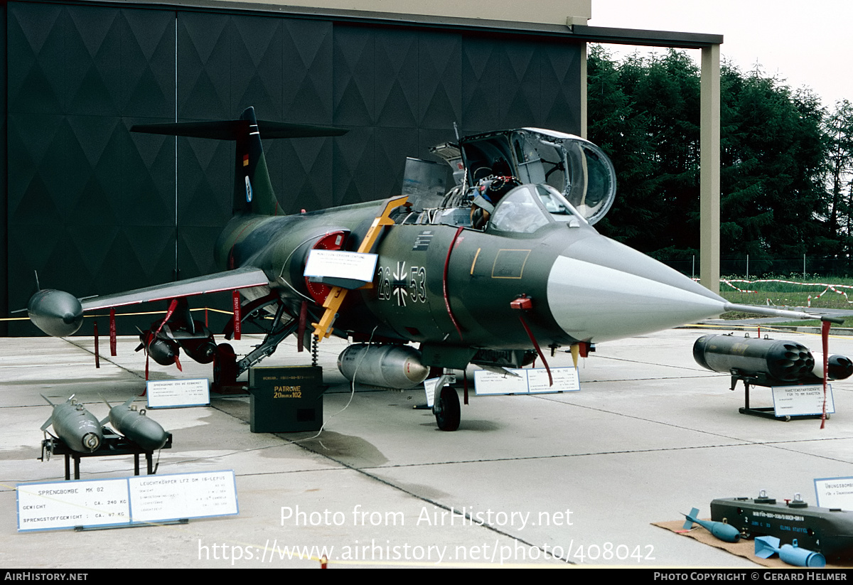 Aircraft Photo of 2653 | Lockheed F-104G Starfighter | Germany - Air Force | AirHistory.net #408042