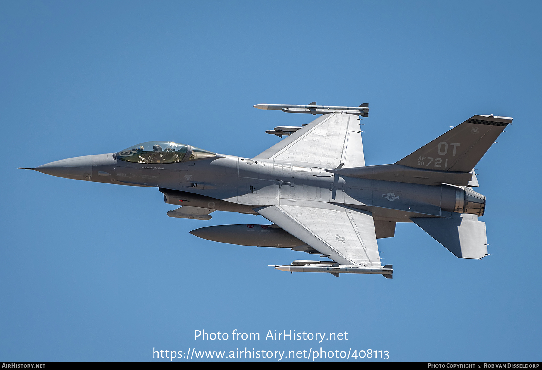 Aircraft Photo of 90-0721 / AF90-721 | General Dynamics F-16CM Fighting Falcon | USA - Air Force | AirHistory.net #408113