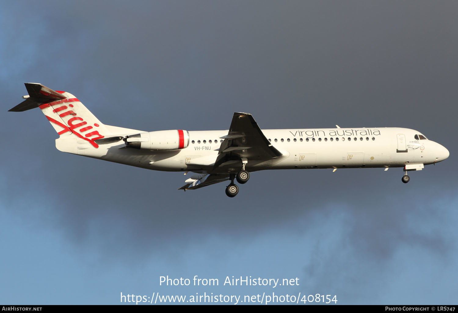 Aircraft Photo of VH-FNU | Fokker 100 (F28-0100) | Virgin Australia Regional Airlines | AirHistory.net #408154