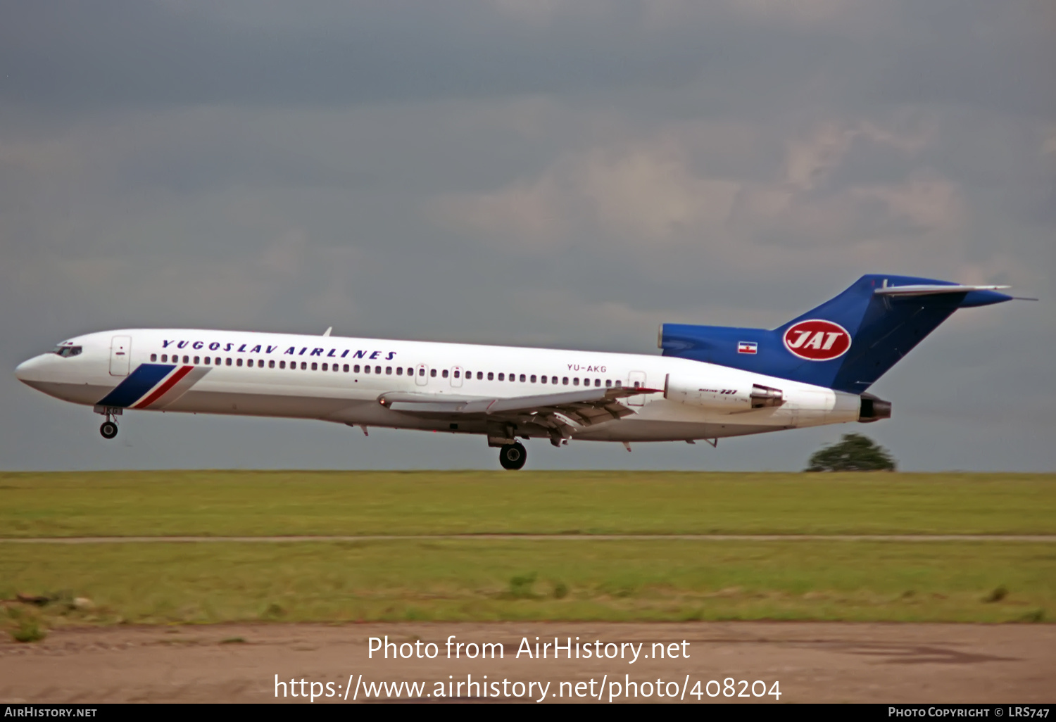 Aircraft Photo of YU-AKG | Boeing 727-2H9/Adv | JAT Yugoslav Airlines - Jugoslovenski Aerotransport | AirHistory.net #408204