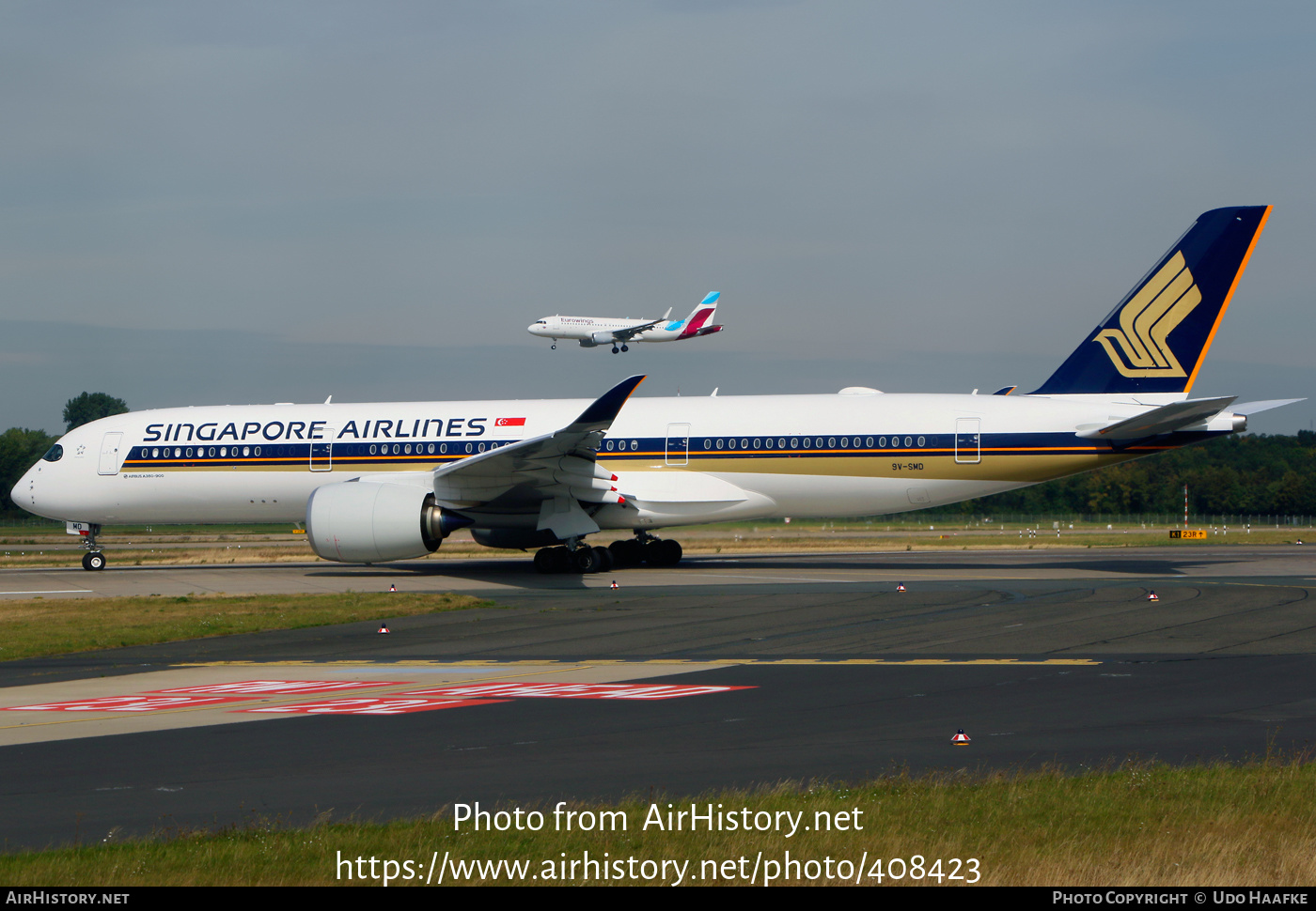 Aircraft Photo of 9V-SMD | Airbus A350-941 | Singapore Airlines | AirHistory.net #408423