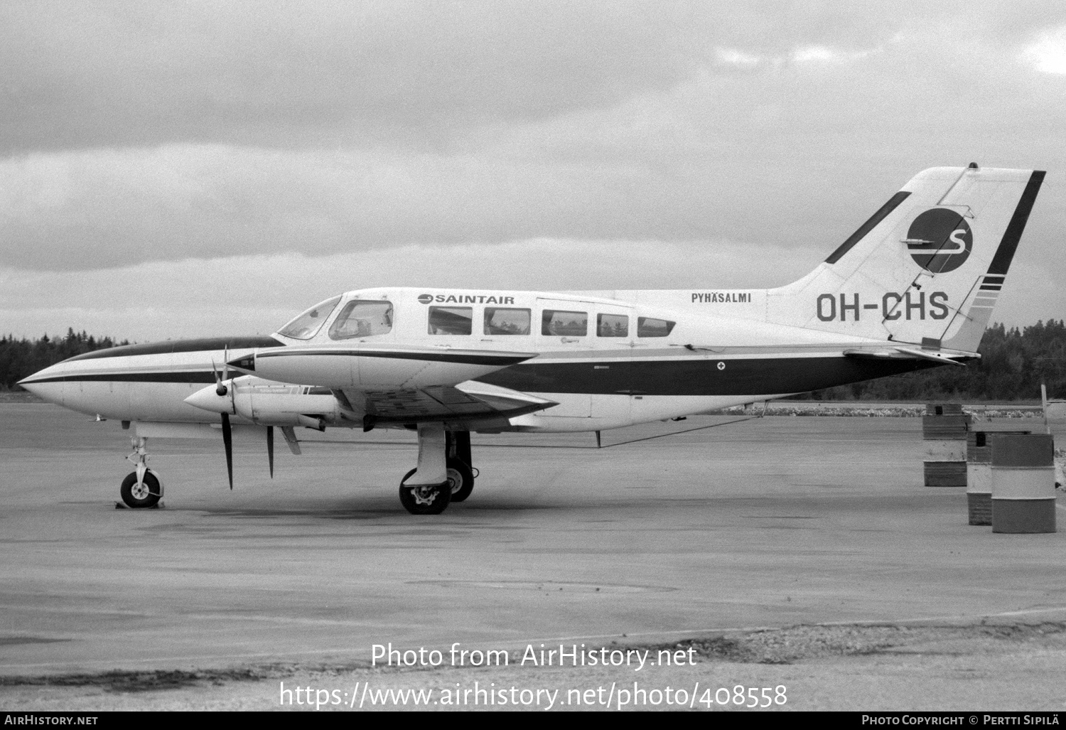 Aircraft Photo of OH-CHS | Cessna 402B Businessliner | Saintair | AirHistory.net #408558