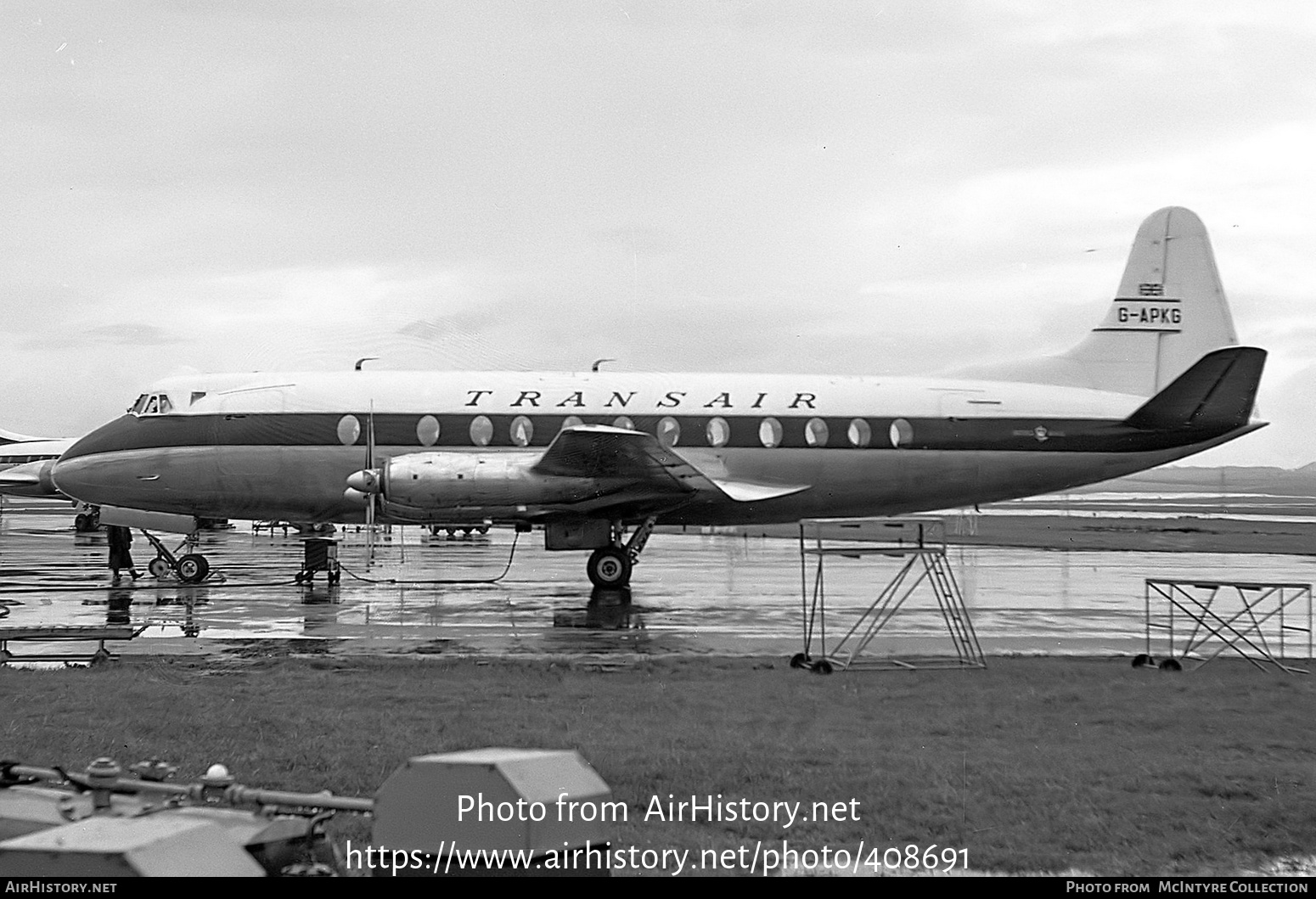 Aircraft Photo of G-APKG | Vickers 804 Viscount | Transair | AirHistory.net #408691