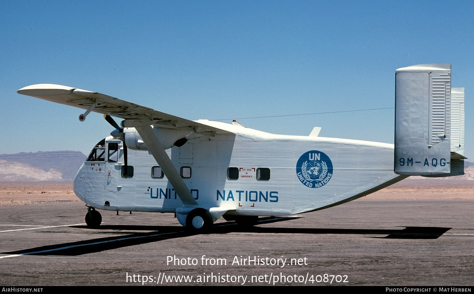 Aircraft Photo of 9M-AQG | Short SC.7 Skyvan 3-200 | United Nations | AirHistory.net #408702