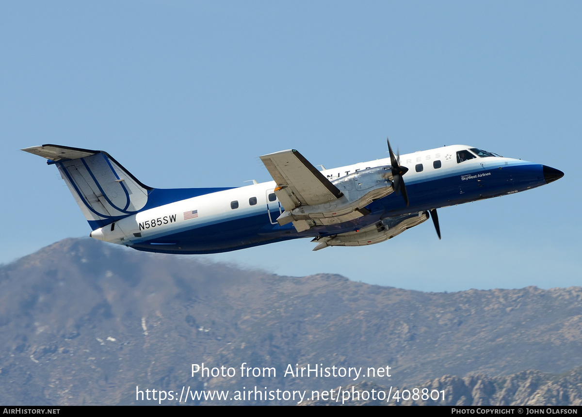 Aircraft Photo of N585SW | Embraer EMB-120ER Brasilia | United Express | AirHistory.net #408801