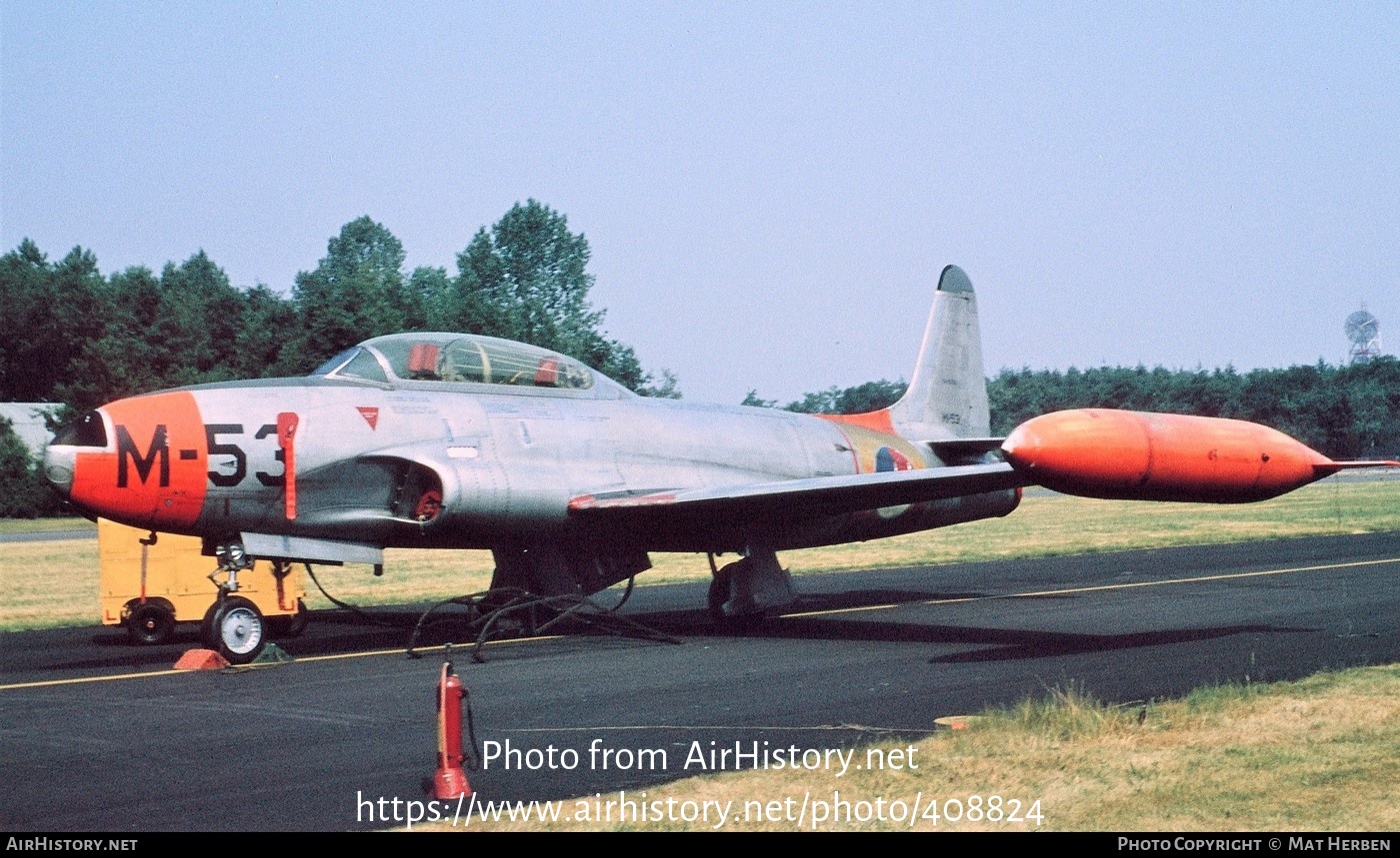 Aircraft Photo of M-53 / 51-8760 | Lockheed T-33A | Netherlands - Air Force | AirHistory.net #408824