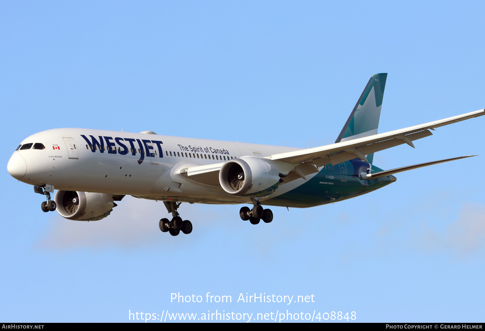 Aircraft Photo of C-GUDH | Boeing 787-9 Dreamliner | WestJet | AirHistory.net #408848