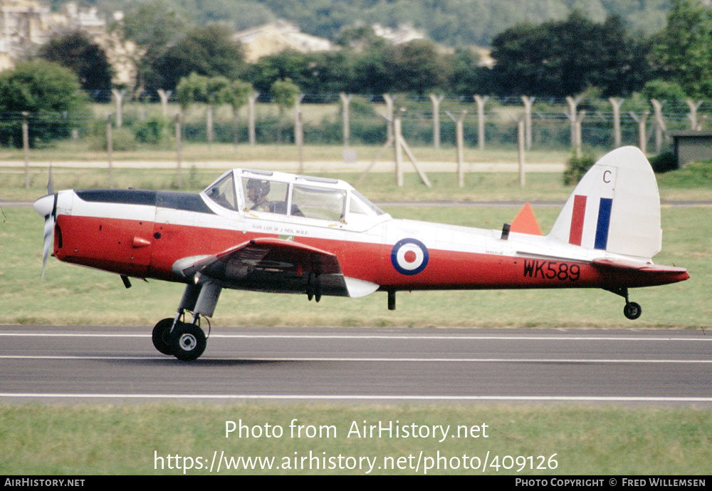 Aircraft Photo of WK589 | De Havilland Canada DHC-1 Chipmunk T10 | UK - Air Force | AirHistory.net #409126