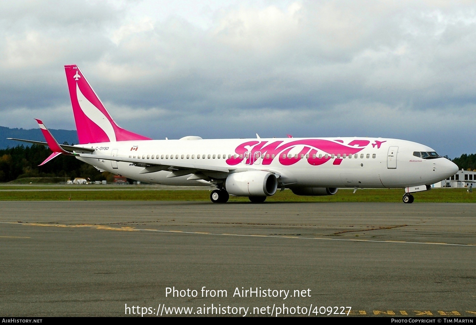 Aircraft Photo of C-GYSD | Boeing 737-8CT | Swoop | AirHistory.net #409227