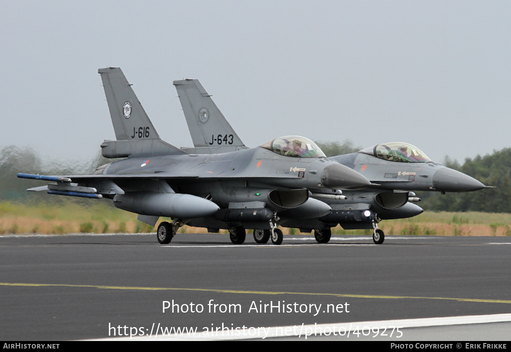 Aircraft Photo of J-616 | General Dynamics F-16AM Fighting Falcon | Netherlands - Air Force | AirHistory.net #409275