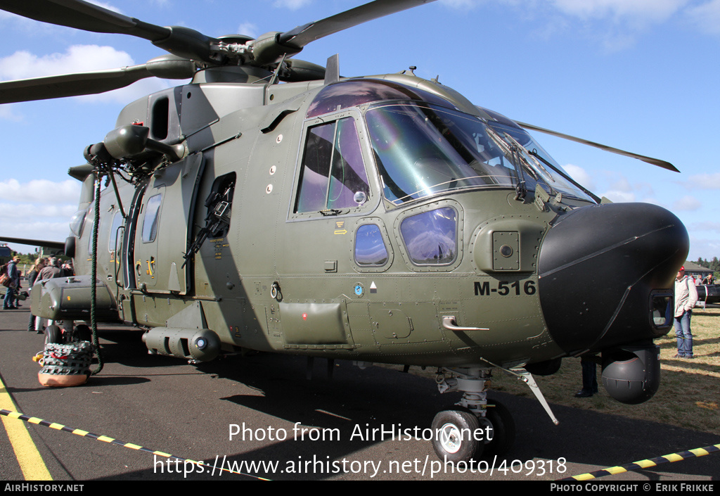 Aircraft Photo of M-516 | AgustaWestland EH101-512 Merlin Joint Supporter | Denmark - Air Force | AirHistory.net #409318