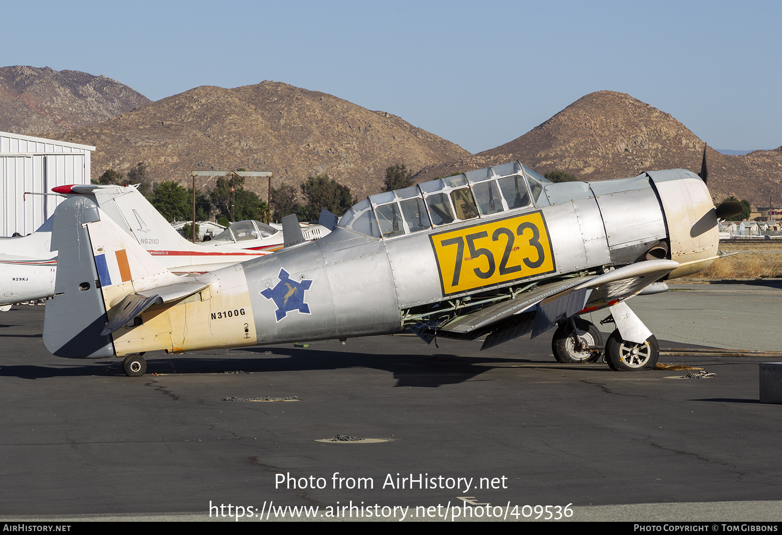 Aircraft Photo of N3100G / 7523 | North American T-6G Texan | South Africa - Air Force | AirHistory.net #409536