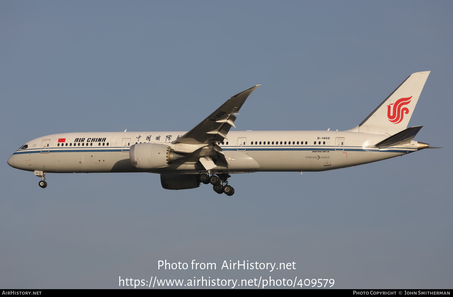 Aircraft Photo of B-1466 | Boeing 787-9 Dreamliner | Air China | AirHistory.net #409579