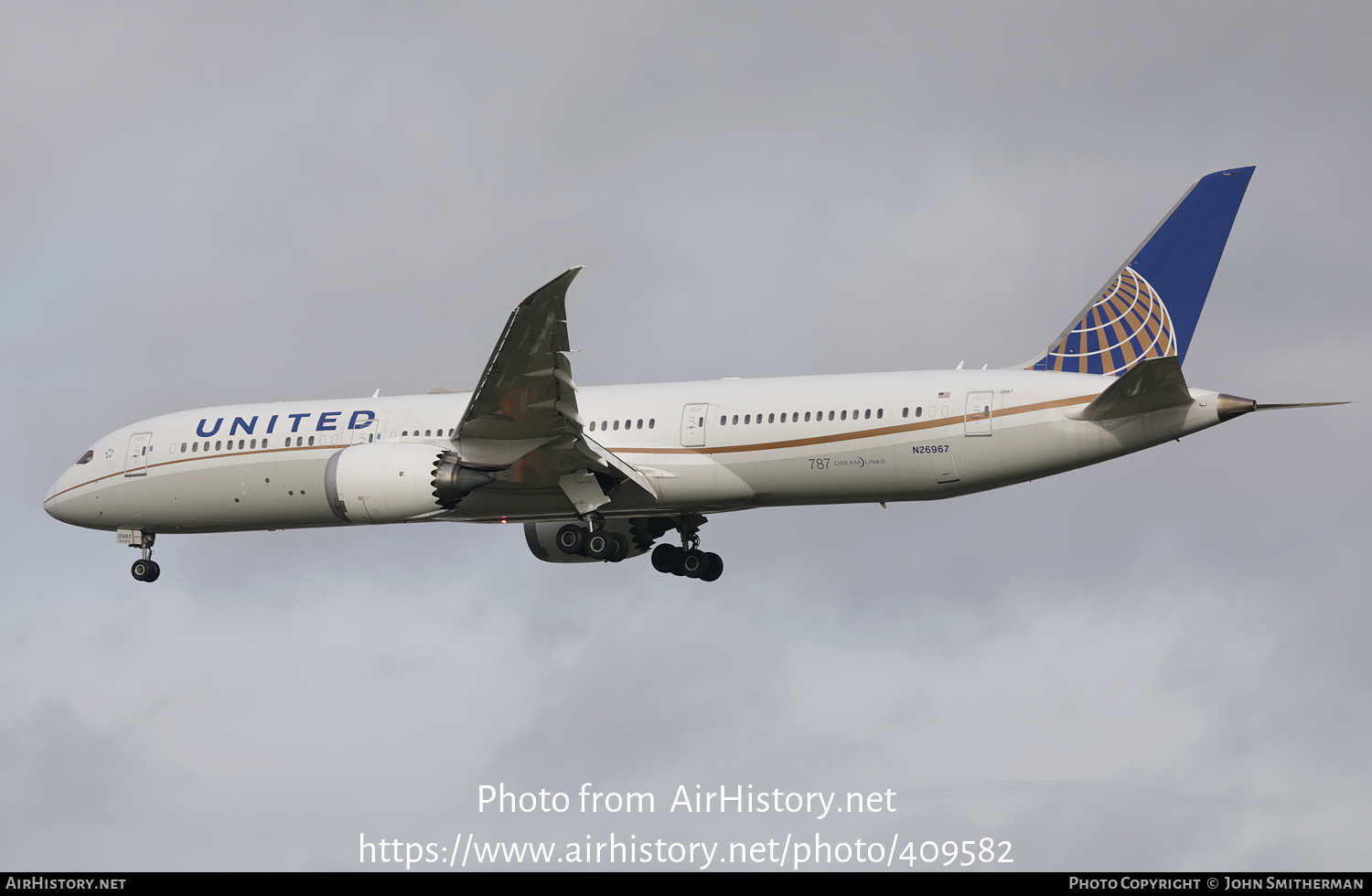 Aircraft Photo of N26967 | Boeing 787-9 Dreamliner | United Airlines | AirHistory.net #409582