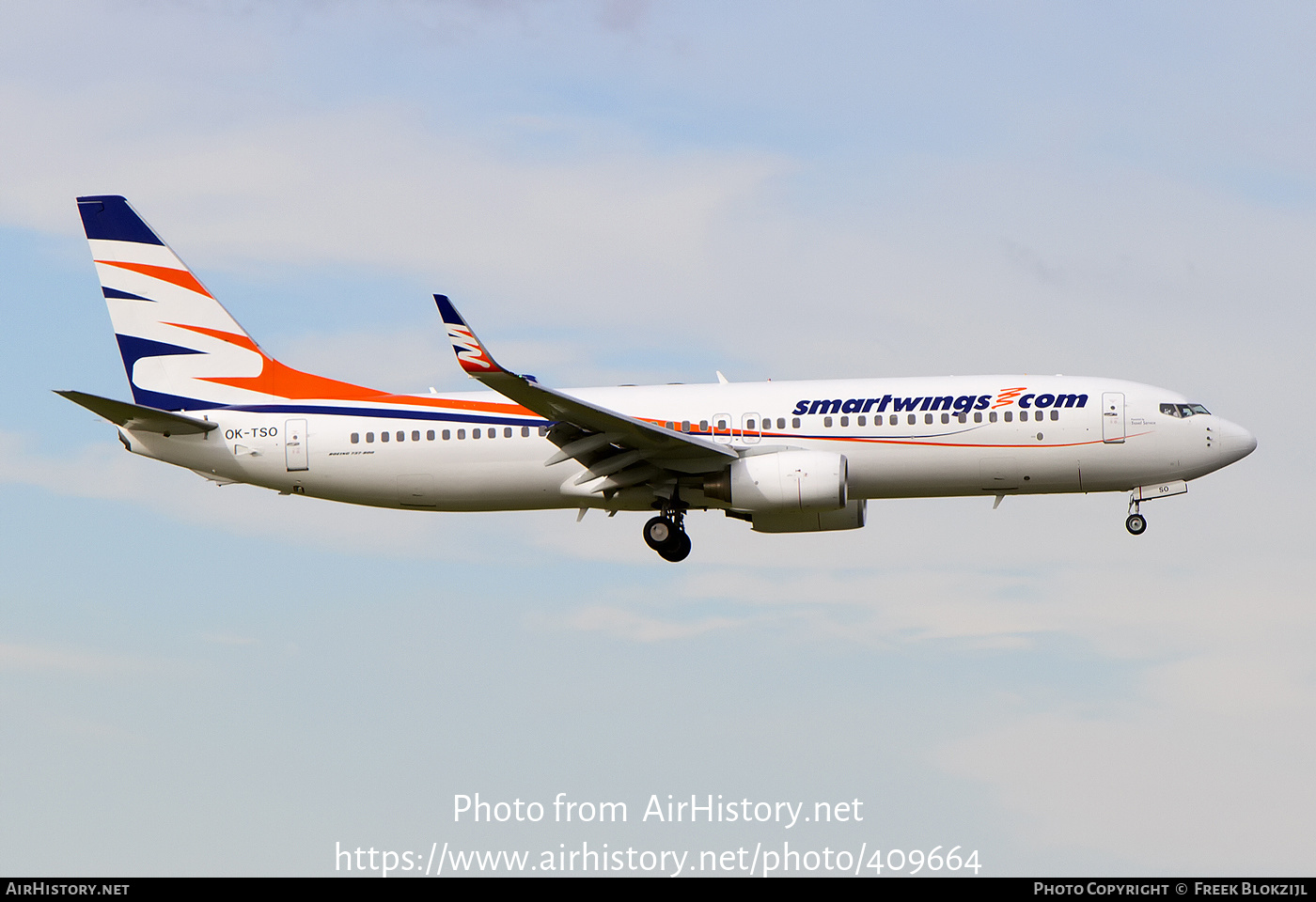 Aircraft Photo of OK-TSO | Boeing 737-8GQ | Smartwings | AirHistory.net #409664