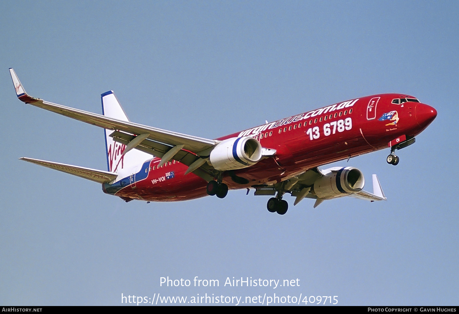 Aircraft Photo of VH-VOI | Boeing 737-81Q | Virgin Blue Airlines | AirHistory.net #409715