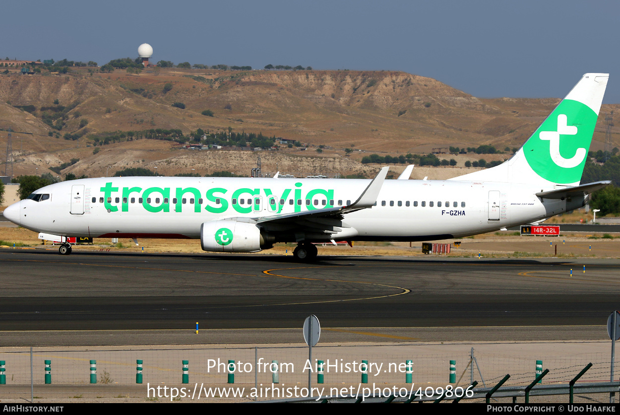 Aircraft Photo of F-GZHA | Boeing 737-8GJ | Transavia | AirHistory.net #409806