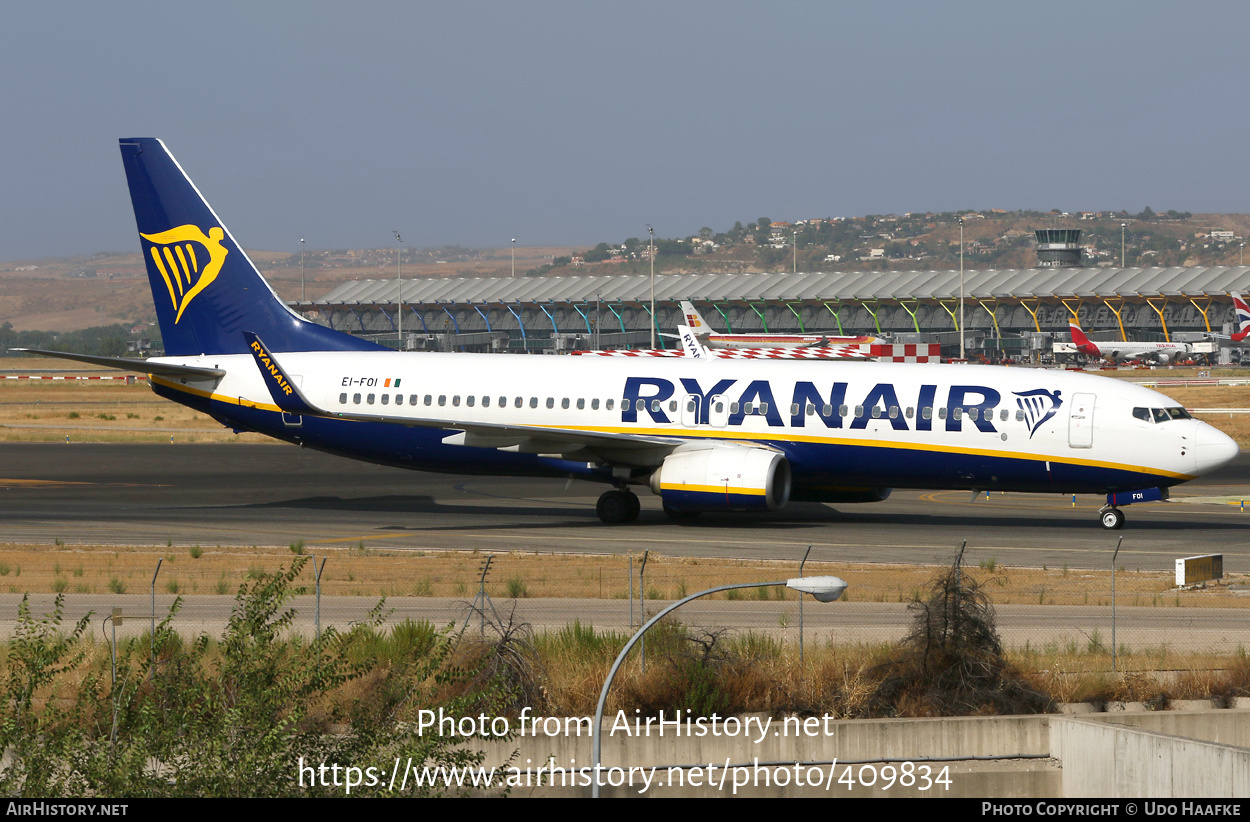 Aircraft Photo of EI-FOI | Boeing 737-8AS | Ryanair | AirHistory.net #409834