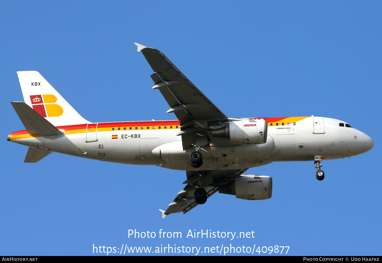 Aircraft Photo of EC-KBX | Airbus A319-111 | Iberia | AirHistory.net #409877