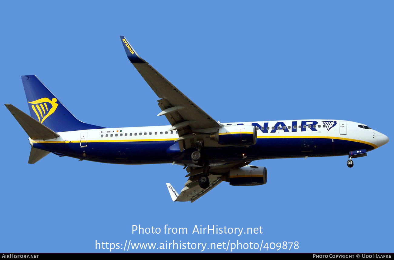 Aircraft Photo of EI-DPJ | Boeing 737-8AS | Ryanair | AirHistory.net #409878