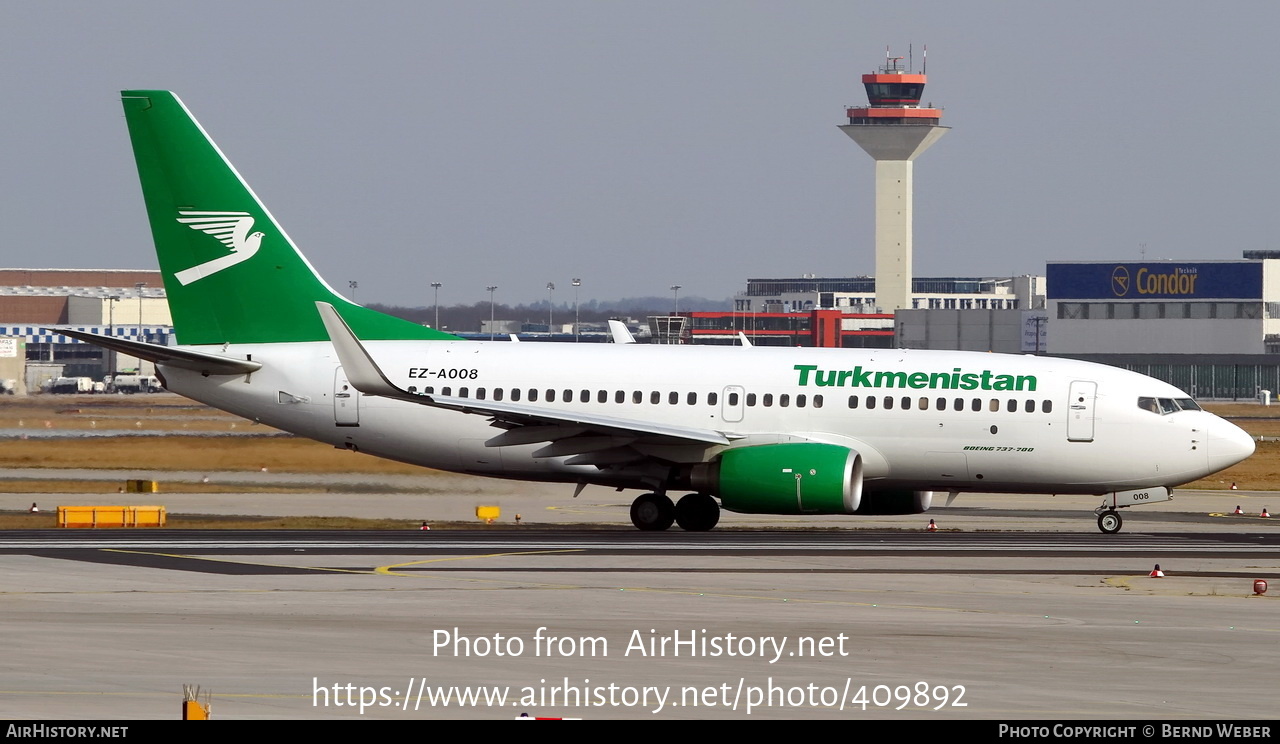 Aircraft Photo of EZ-A008 | Boeing 737-7GL | Turkmenistan Airlines | AirHistory.net #409892