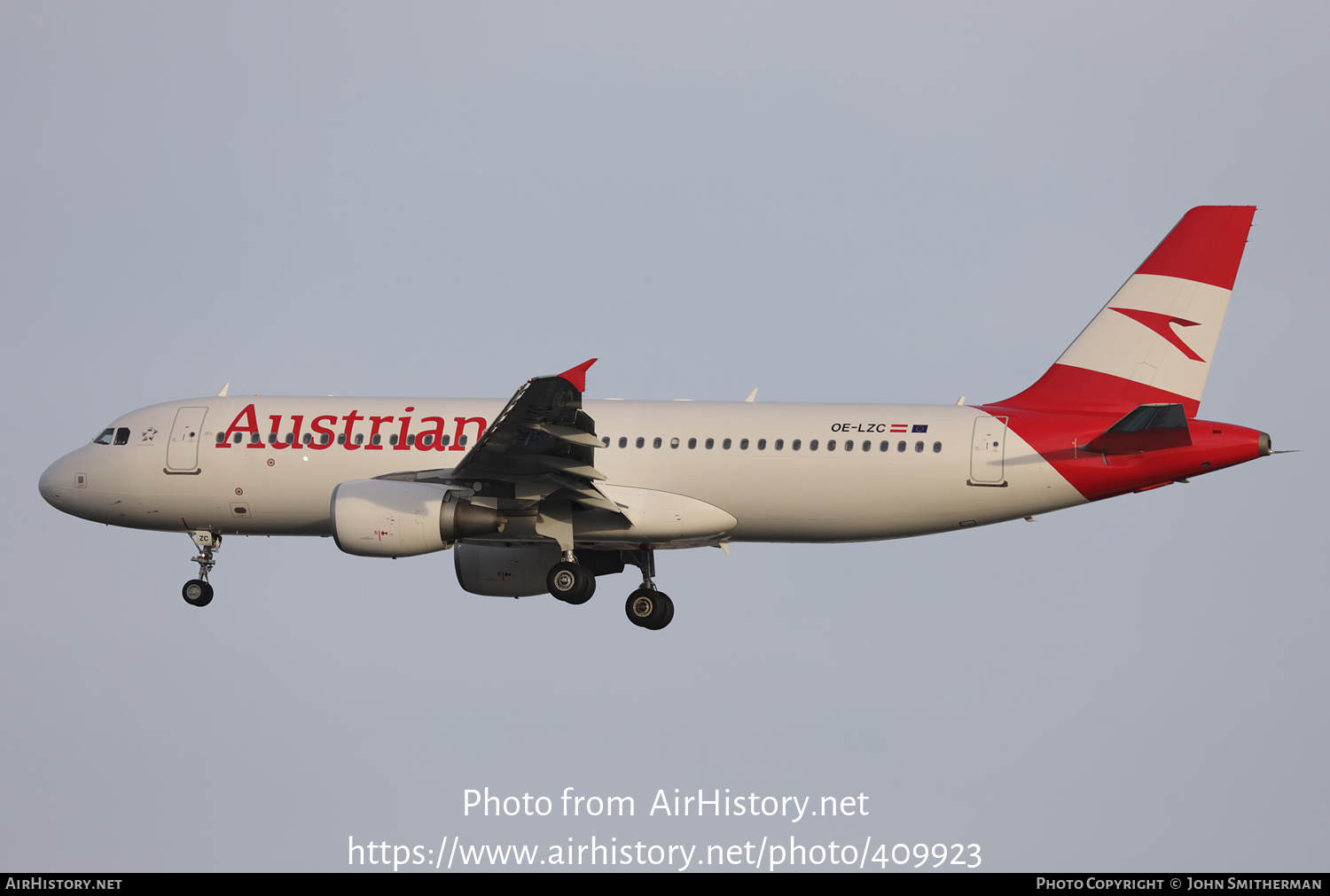 Aircraft Photo of OE-LZC | Airbus A320-214 | Austrian Airlines | AirHistory.net #409923