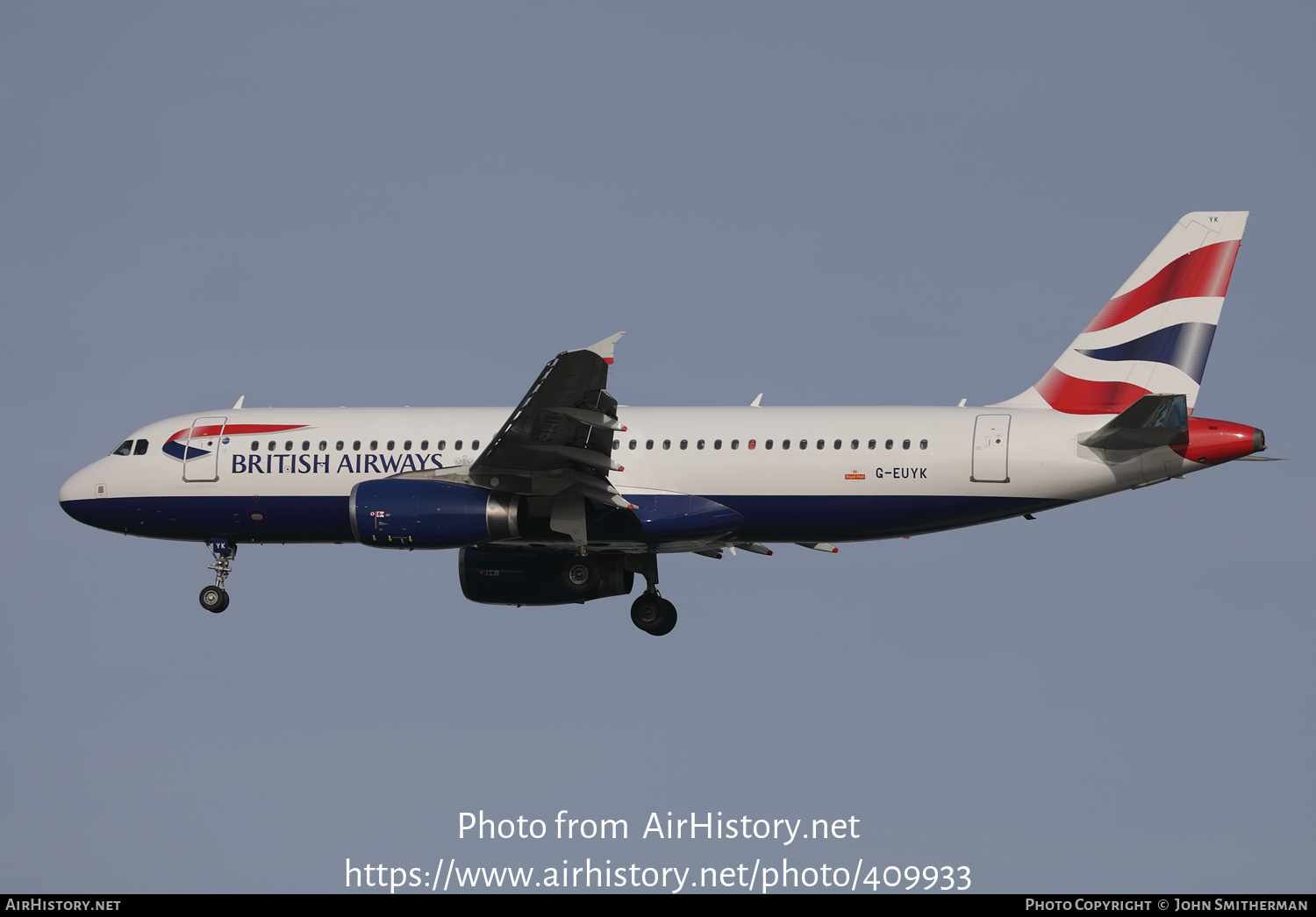 Aircraft Photo of G-EUYK | Airbus A320-232 | British Airways | AirHistory.net #409933