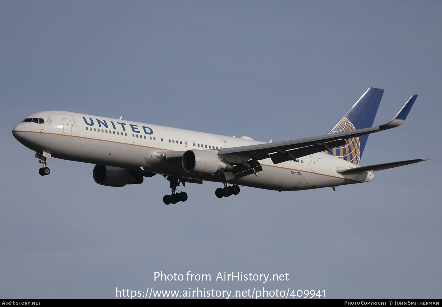 Aircraft Photo of N667UA | Boeing 767-322/ER | United Airlines | AirHistory.net #409941