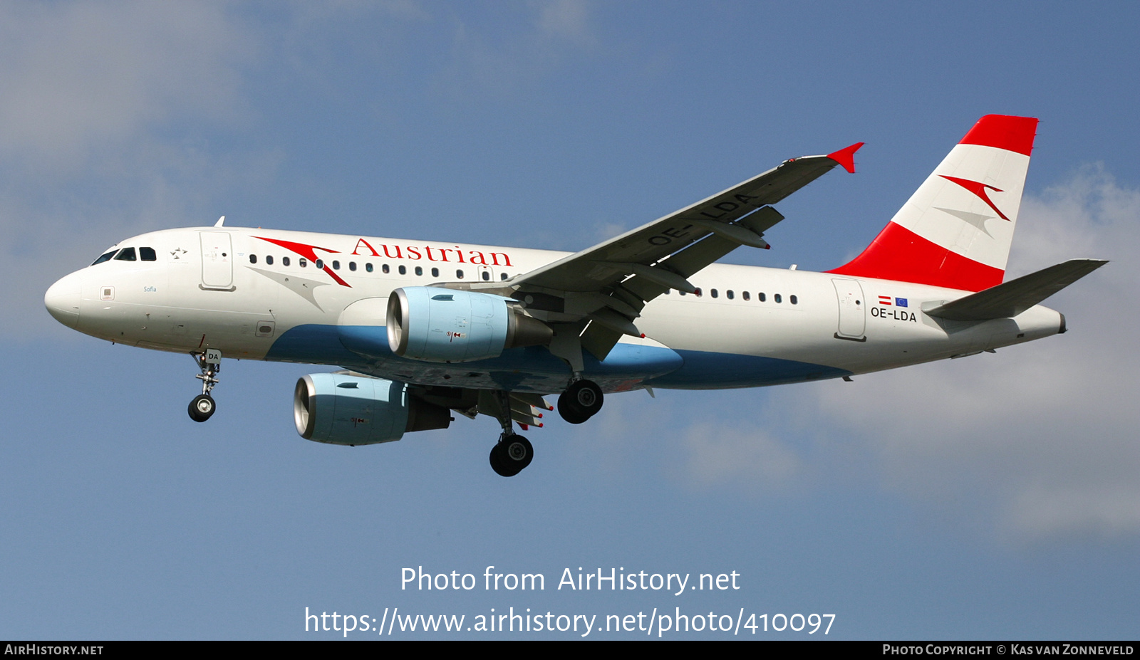 Aircraft Photo of OE-LDA | Airbus A319-112 | Austrian Airlines | AirHistory.net #410097